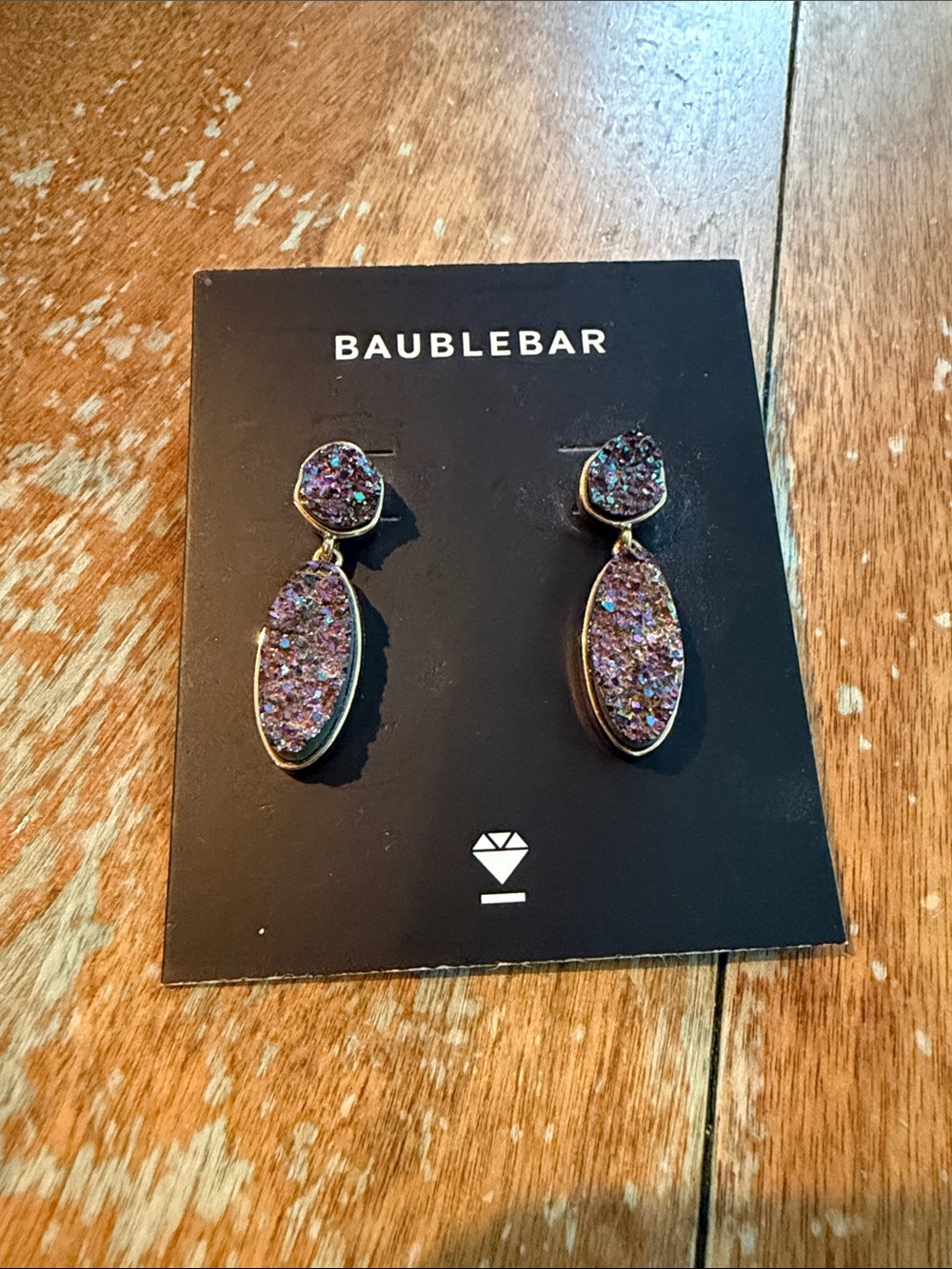 Baublebar multicolor druzy earrings NWT